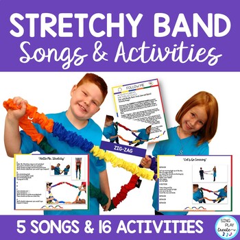 Preview of Stretchy Band and Connect a Band Movement Activities Music, PE, Team Building