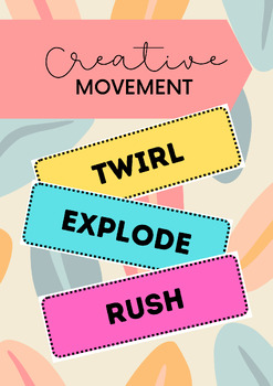 Preview of Creative Movement Word Wall