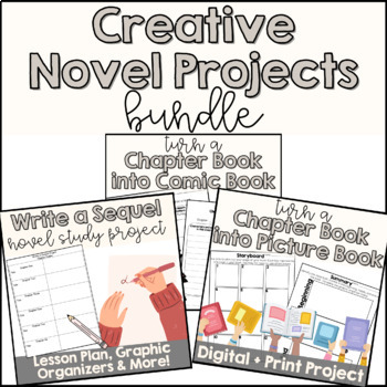 Preview of Creative Novel Projects for ANY Book | Write a Picture Book, Comic Book, Sequel