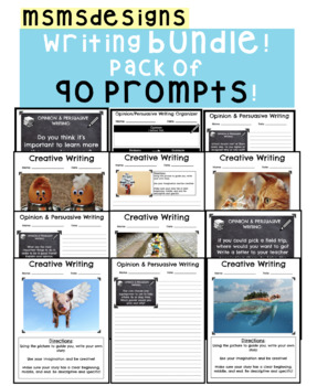 Preview of Creative, Opinion & Persuasive Writing BUNDLE! 90 PROMPTS!