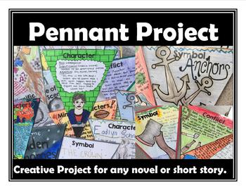 Preview of Creative Novel Project Pennant Project for any Novel or Story