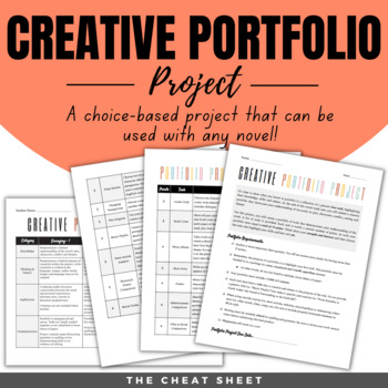Preview of Creative Portfolio Project - use with ANY NOVEL!