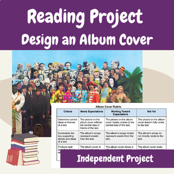 Preview of Creative Reading Project: Design an Album Cover