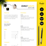 Creative Resume - Emily Davis / Professional Resume for MS