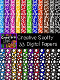 Creative Spotty Papers {Creative Clips Digital Clipart}