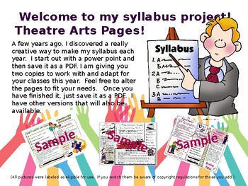 Preview of Creative Syllabus Templates for Theatre Teachers!