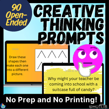 Preview of Creative Thinking Prompts - Morning Work, Early Finishers, Brain Breaks - Slides