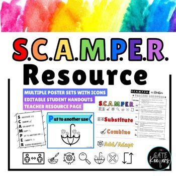 Preview of Creative Thinking S.C.A.M.P.E.R. Resource and Poster Set