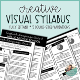 Visual Syllabus Template Pack #3 - Creative & Editable