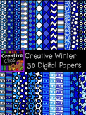 Creative Winter Clipart Papers {Creative Clips Clipart}