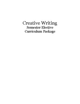 Preview of Creative Writing (18 week course)