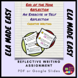 DIGITAL or PRINT - End of the Year Reflection - Creative W