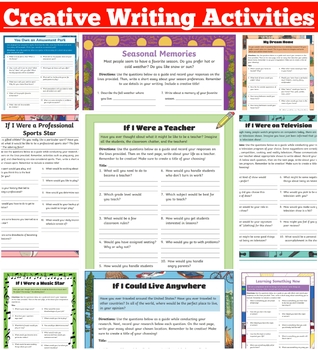 Preview of Creative Writing Activity Pack | 6th-8th Grade | 40+ Writing Activity | NEW 2024