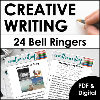 Preview of Creative Writing Prompts for High School, Daily Bell Ringers for Creativity
