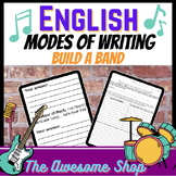 Preview of Creative Writing Build a Band Modes of Writing Engaging End of the Year