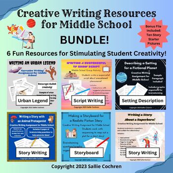 Preview of Creative Writing Bundle of Resources for Middle School