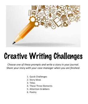Preview of Creative Writing Challenges - OVER 70 PROMPTS