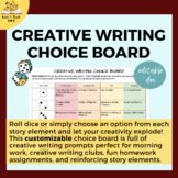 Creative Writing Choice Board (editable)