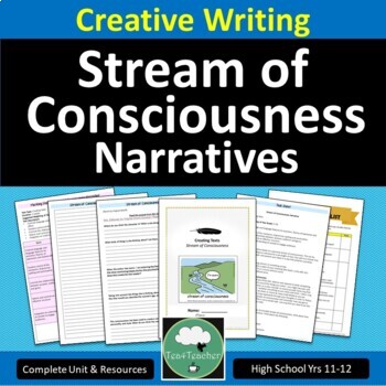 Preview of Creative Writing Complete Unit Secondary STREAM OF CONSCIOUSNESS Narrative