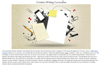 Preview of Creative Writing Curriculum: High School Semester-Long