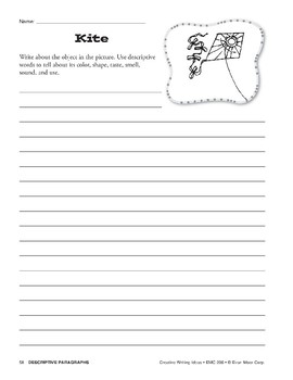 Creative Writing-Descriptive Paragraphs (Describing Objects) | TPT