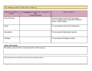 Preview of Creative Writing E-Checklist for Students