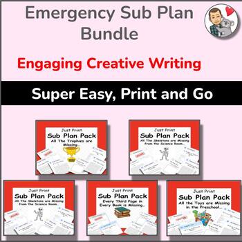 Preview of Creative Writing Emergency Substitute Day Bundle for 4th, 5th, and 6th Grade 1