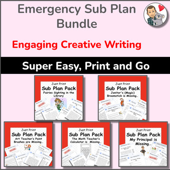 Preview of Creative Writing Emergency Substitute Day Bundle for 4th, 5th, and 6th Grade 3