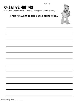 Preview of Creative Writing - Franklin Theme