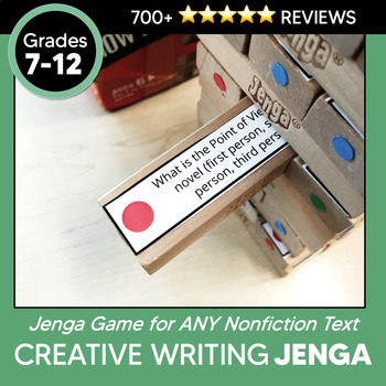 Preview of Creative Writing Jenga: Grades 6-12