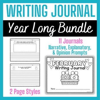 Preview of Year-Long Creative Writing Journals: Opinion, Narrative & Explanatory Prompts
