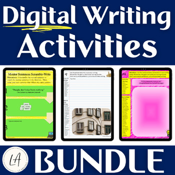 Preview of Creative Writing Prompts & Mentor Sentences Digital Writing Notebook