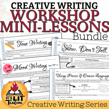 Preview of Creative Writing Mini Lessons & Workshop Bundle | 6 Lessons & Activities
