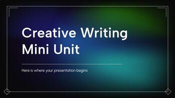 Preview of Creative Writing Mini Unit - Complete Curriculum and Materials
