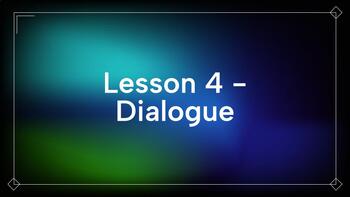 Preview of Creative Writing Mini Unit - Lesson 4 - Thursday - Dialogue - Bundle
