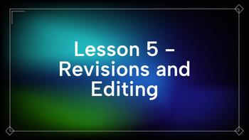 Preview of Creative Writing Mini Unit - Lesson 5 - Friday - Revising and Editing Bundle