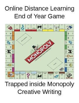 Preview of Creative Writing: Monopoly Writing Game- for in class and online