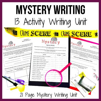 Preview of Creative Mystery Writing Unit Fictional Narrative Writing
