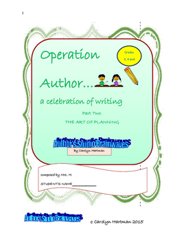 Preview of Writing Workshop, Operation Author Part Two The Art of Planning