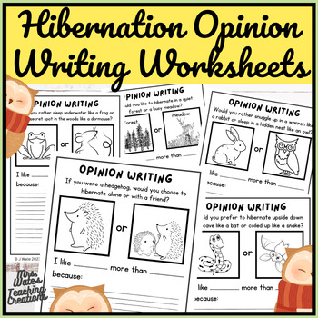 Creative Writing & Opinion Writing Prompts Worksheets: Hibernation ...