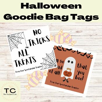Preview of Halloween Goodie Bag Tags (Spider)