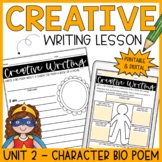 Creative Writing Prompt and Activity | Character Bio Poem 