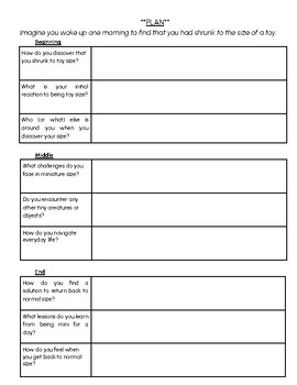 Creative Writing | Prompt with Planning Sheet & Examples | TPT