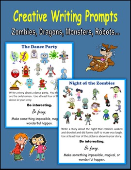 Preview of Narrative Writing - Robots, Zombies, Dragons, Dinosaurs