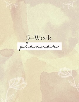 Preview of Simple Printable Planner - 35 Days