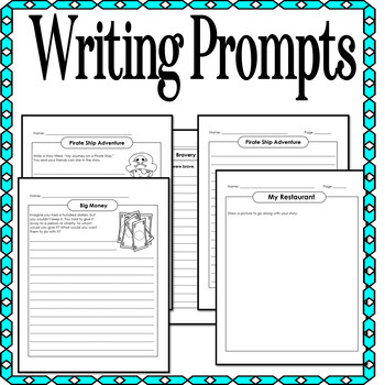 Creative Writing Prompts by Happy Class Goals | TPT