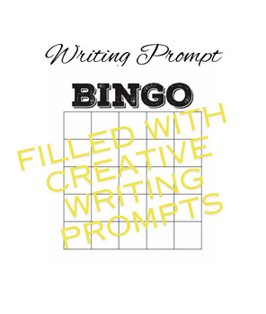 Preview of Creative Writing Prompts BINGO