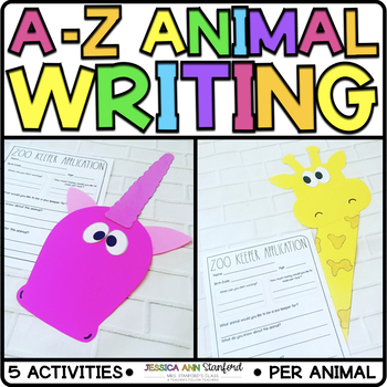 Preview of Animal Creative Writing Prompts with Habitat Research Project & Craft Activities