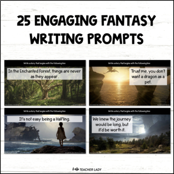 Creative Writing Prompts - Digital Story Starters - Fantasy Themed