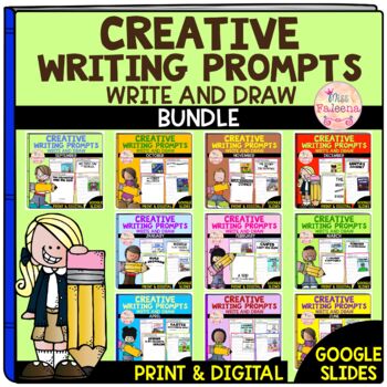 Creative Writing Prompts Growing Bundle – Write and Draw by Miss Faleena